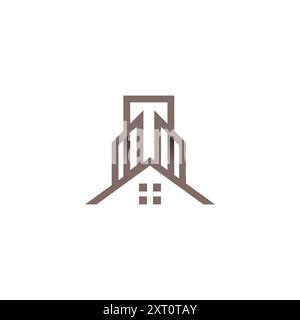 Home Building Logo Vector. Town Home Icon Stock Vector