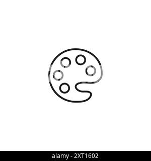 Palette - art symbol, flat style isolated on white background. Vector ...