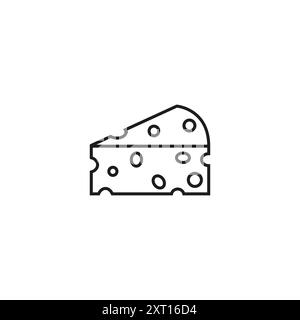 cheese vector icon. Linear style sign for mobile concept and web design. cheese symbol illustration. Pixel vector graphics - Vector. Stock Vector
