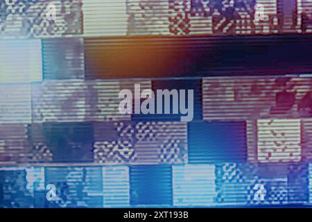 Screen Glitches - Digital and Analogue Television or Monitor Interference Stock Photo