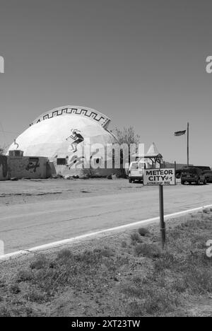 Historic Meteor City Trading Post on Route 66, Winslow, Arizona, USA. Built in 1938. Stock Photo