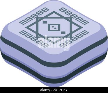 Powerful quantum processor performing complex calculations, accelerating scientific discoveries Stock Vector