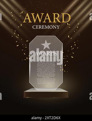 Award ceremony cover design template vector Stock Vector