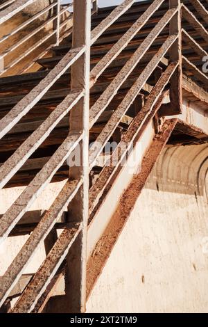 Geometric Progression of Rusty Staircases (Oporto, Portugal) Stock Photo