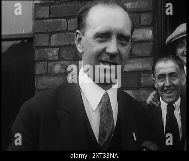 Arthur J Cook, Trade Union Activist, 1926. From "Time To Remember 1926 - Short Sharp Shower" ( Reel 3); documentary about 1926 - General Strike, international politics, dancing, weather and record breaking feats. Stock Photo