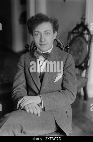 Jascha Heifetz, 1917. Shows violinist Jascha Heifetz (1901-1987). Stock Photo