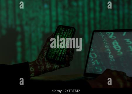 hacker and cyber security concept Stock Photo