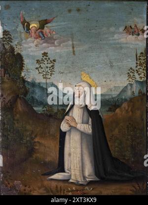 The Miraculous Communion of Saint Catherine of Siena, Second Half of the 15th cen.. Found in the Collection of the Galleria Borghese, Rome. Stock Photo