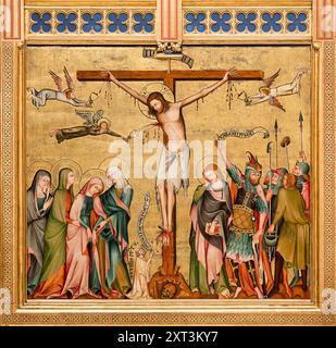 The Crucifixion (Back of the Verdun Altar), c1331. Found in the Collection of the Stiftsmuseum Klosterneuburg. Stock Photo