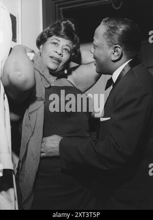 Ella Fitzgerald and Roy Eldridge  Hammersmith Odeon, London 1962. Stock Photo