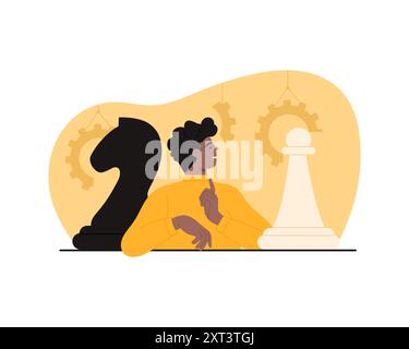 ISTJ MBTI type of personality, rational sensory logician introvert vector illustration Stock Vector