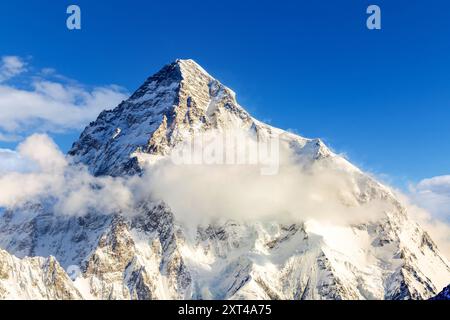 K2 mountain 8,611 meters above sea level, the second highest peak on the earth Stock Photo