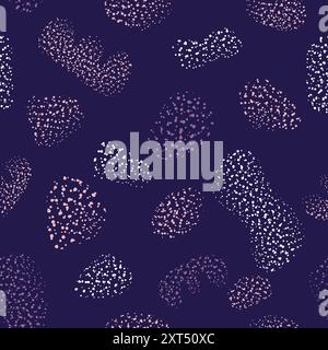 Abstract shapes in seamless terrazzo pattern in minimal style.Cute soft art endless background fashionable for stationery,posters,to-do lists Stock Vector