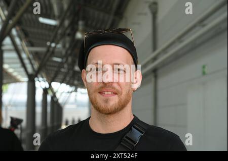 Schauspieler Patrick Müller posiert beim Fantreffen und Starwahl der RTL Daily Drama Serie unter uns. *** Actor Patrick Müller poses at the fan meeting and star selection of the RTL daily drama series Among Us Stock Photo