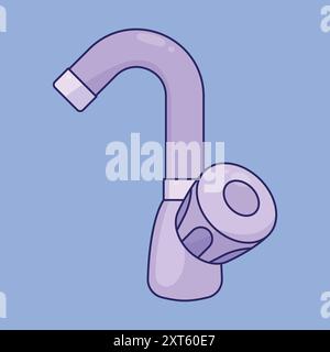 Basin Taps vector icon. bathroom water taps vector icon. tap water basin icon Stock Vector