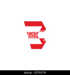 letter b stripes motion geometric logo vector Stock Vector