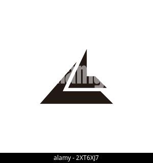 letter l stripes abstract triangle logo vector Stock Vector