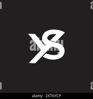 letter ys 3d flat linked logo vector Stock Vector