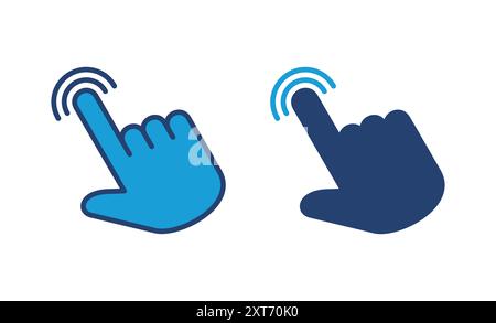 Hand cursor icon. cursor icon vector. hand cursor icon click Stock Vector