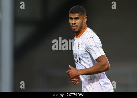 Ashley Fletcher of Blackpool during the Carabao Cup match Burton Albion vs Blackpool at Pirelli Stadium, Burton upon Trent, United Kingdom, 13th August 2024  (Photo by Gareth Evans/News Images) Stock Photo