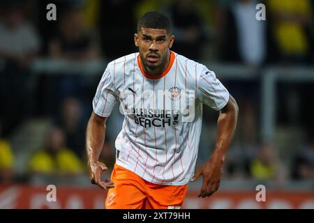 Ashley Fletcher of Blackpool during the Carabao Cup match Burton Albion vs Blackpool at Pirelli Stadium, Burton upon Trent, United Kingdom, 13th August 2024  (Photo by Gareth Evans/News Images) Stock Photo