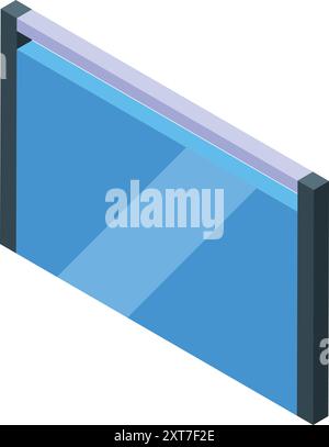 Modern glass panel with backlight creating a futuristic atmosphere Stock Vector