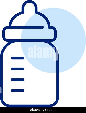 Baby bottle. Essential infant supplies. Pixel perfect, editable stroke vector icon Stock Vector