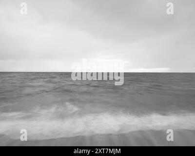 Black and White Landscape Seascape Photography Stock Photo