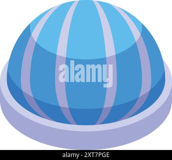 Modern observatory building with a giant telescope exploring the universe Stock Vector