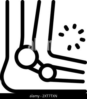 tendonitis problem line icon vector illustration Stock Vector Image ...