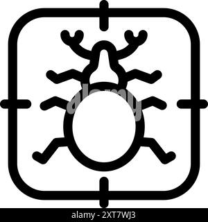 Software bug is being targeted and fixed in the system Stock Vector
