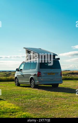 A VW California Campervan Parked up at Campsite in Scotland Stock Photo ...