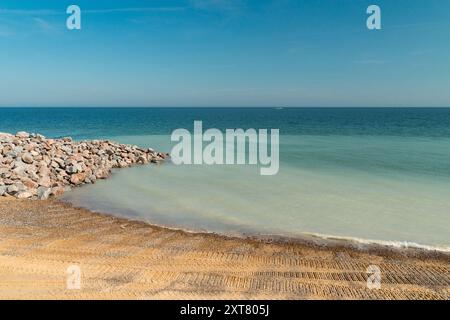 Sea Defence Upgrades at Cromer - Norfolk, UK Stock Photo