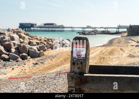 Sea Defence Upgrades at Cromer - Norfolk, UK Stock Photo