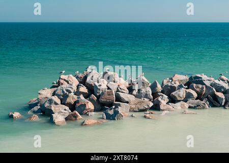 Sea Defence Upgrades at Cromer - Norfolk, UK Stock Photo