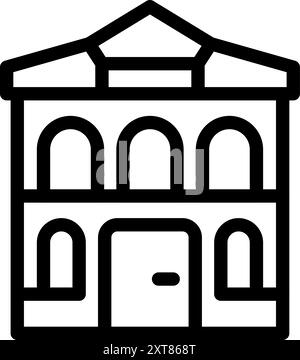 Two storey house with arched windows icon Stock Vector Image & Art - Alamy