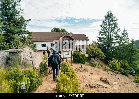 The highest peak of Madeira Pico Ruivo. High quality photo Stock Photo