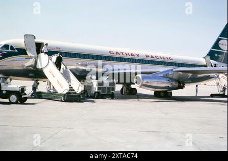 Cathay Pacific airline Convair 880 - M jet airliner plane, VR-HFS, 1963 Stock Photo