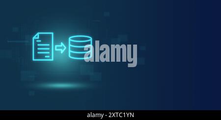 Cloud computing and data storage technology concept, abstract blue background with cloud server icons, Data protection system to protect data security Stock Photo