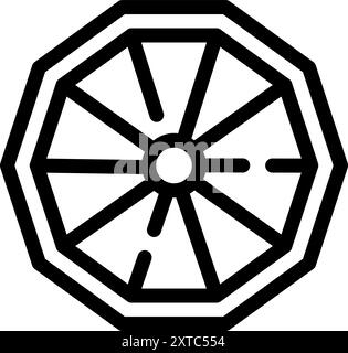 Octagon with eight sides and eight angles representing a geometric