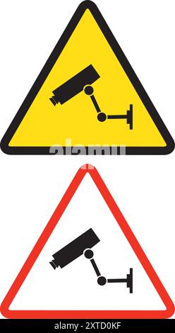 Security camera zone banners on a white background Stock Vector