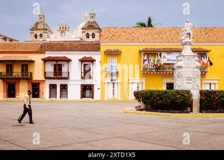 Cartagena de Indias, Colombia, May 15th 2010: Colonial Charm: A Glimpse of Cartagena de Indias’ Historic Architecture Stock Photo