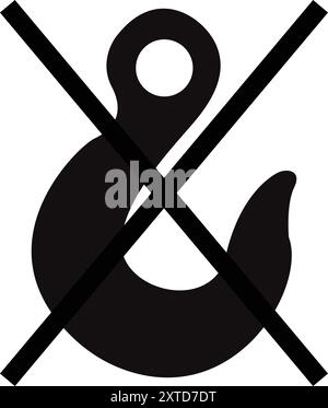 No Hook use sign, No Hook use symbol, Do not use hook Stock Vector