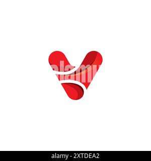 V Abstract Logo Design. Letter V Icon Stock Vector