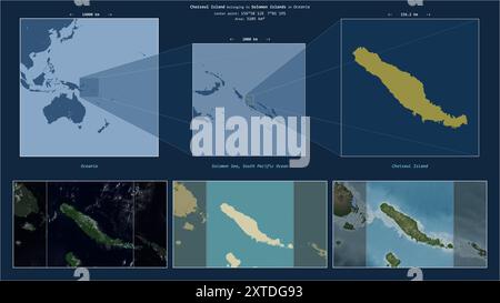 Shape of Choiseul Island in the Solomon Sea, belonging to Solomon ...