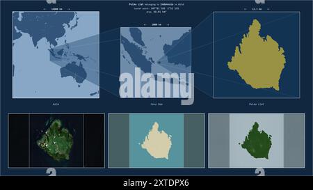 Pulau Liat in the Java Sea, belonging to Indonesia, isolated on a ...