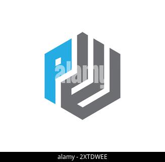 Modern letter WP PW logo design vector template. letter pw Initials monogram icon. wp logo, wp icon, wp letter, wp initial, pw logo, pw icon, pw, wp Stock Vector