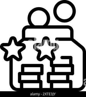 Business team is working on a project and receiving positive feedback for their efforts Stock Vector