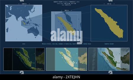 Shape of Sumatra Island in the Java Sea, belonging to Indonesia Stock ...