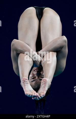 Nur Dhabitah Sabri of Malaysia competes in the diving 3m Springboard Women Final during the Paris 2024 Olympic Games at Aquatics Centre in Paris (France), August 09, 2024. Stock Photo